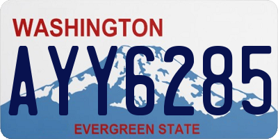 WA license plate AYY6285