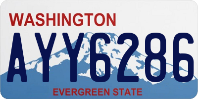 WA license plate AYY6286