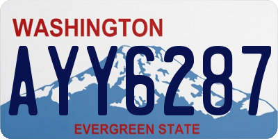 WA license plate AYY6287