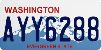 WA license plate AYY6288