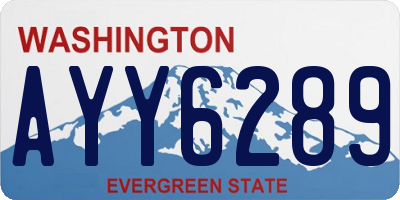 WA license plate AYY6289