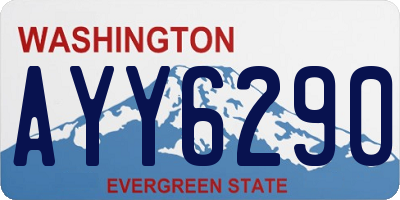 WA license plate AYY6290