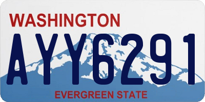 WA license plate AYY6291