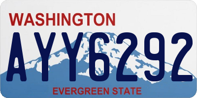 WA license plate AYY6292