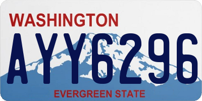 WA license plate AYY6296