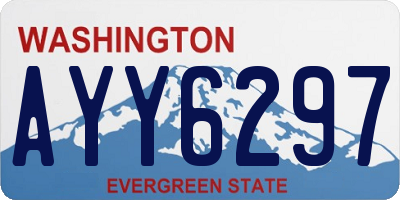 WA license plate AYY6297