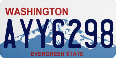 WA license plate AYY6298