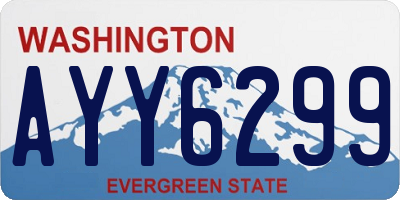 WA license plate AYY6299