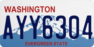 WA license plate AYY6304