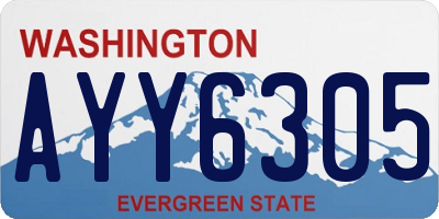 WA license plate AYY6305