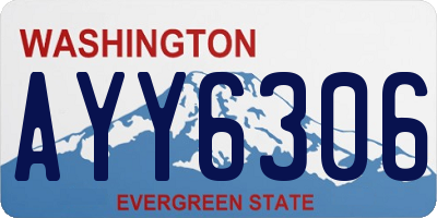 WA license plate AYY6306