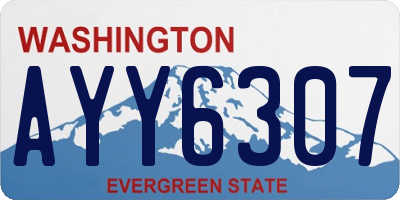 WA license plate AYY6307