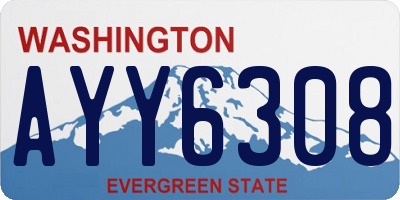 WA license plate AYY6308