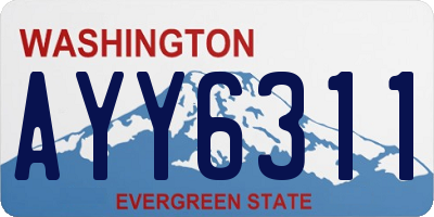 WA license plate AYY6311