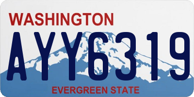 WA license plate AYY6319