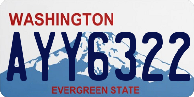 WA license plate AYY6322