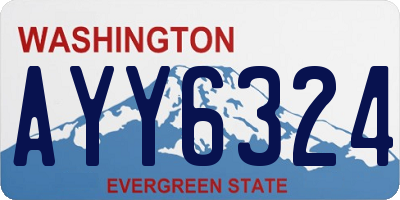 WA license plate AYY6324