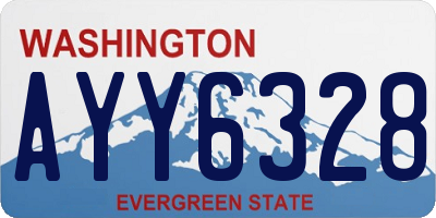 WA license plate AYY6328