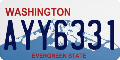 WA license plate AYY6331