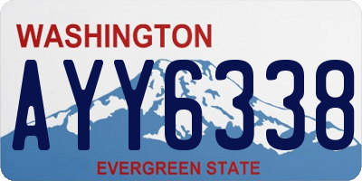 WA license plate AYY6338