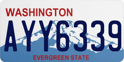 WA license plate AYY6339