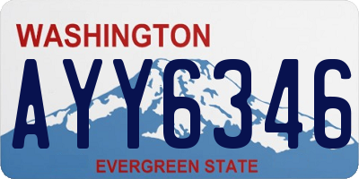 WA license plate AYY6346