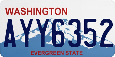 WA license plate AYY6352