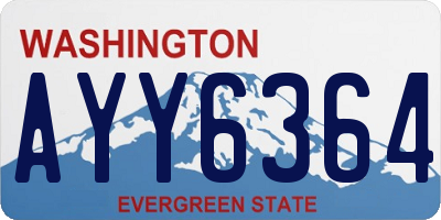 WA license plate AYY6364