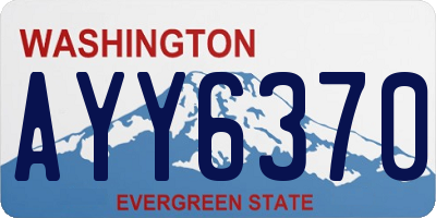 WA license plate AYY6370