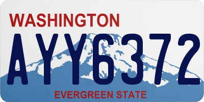 WA license plate AYY6372