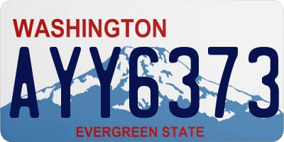 WA license plate AYY6373