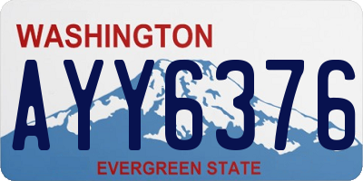 WA license plate AYY6376