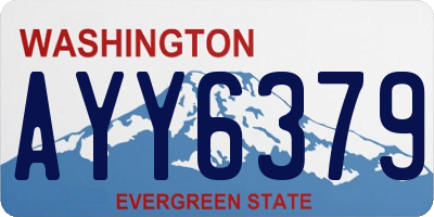 WA license plate AYY6379