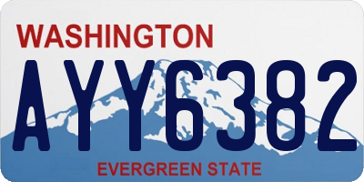 WA license plate AYY6382