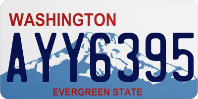 WA license plate AYY6395