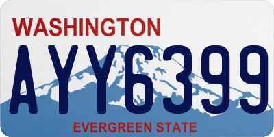 WA license plate AYY6399