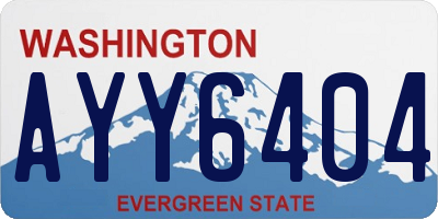 WA license plate AYY6404