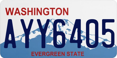 WA license plate AYY6405