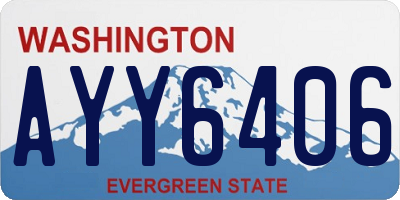 WA license plate AYY6406