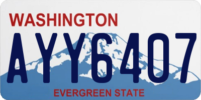 WA license plate AYY6407