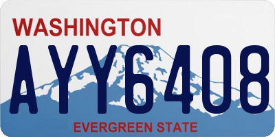 WA license plate AYY6408