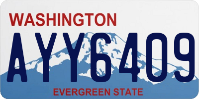 WA license plate AYY6409