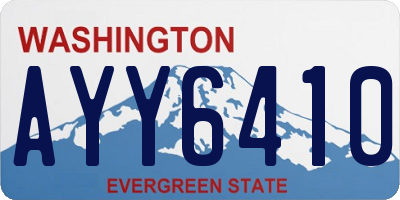 WA license plate AYY6410