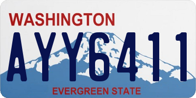 WA license plate AYY6411