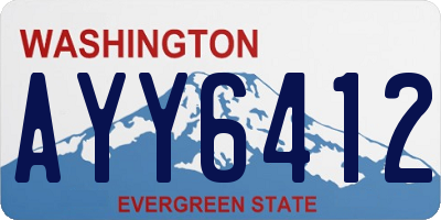 WA license plate AYY6412