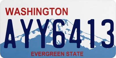 WA license plate AYY6413