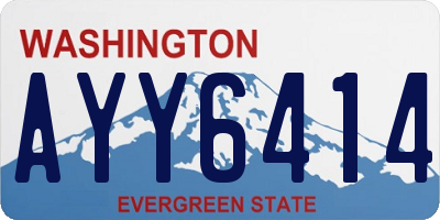 WA license plate AYY6414