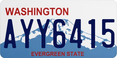 WA license plate AYY6415