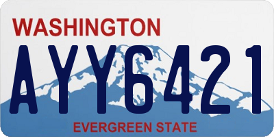 WA license plate AYY6421