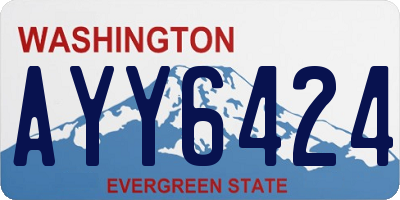 WA license plate AYY6424